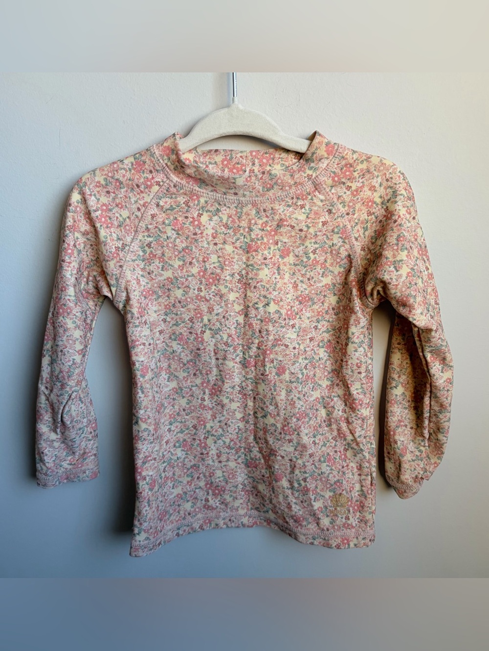 WHEAT Kids Floral Rash guard - Pink Cream